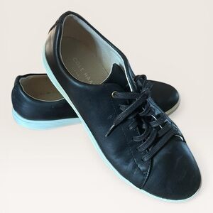 Cole Haan Grand OS Black Leather Sneakers – Women’s 10.5